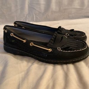 Black sparkle Sperrys